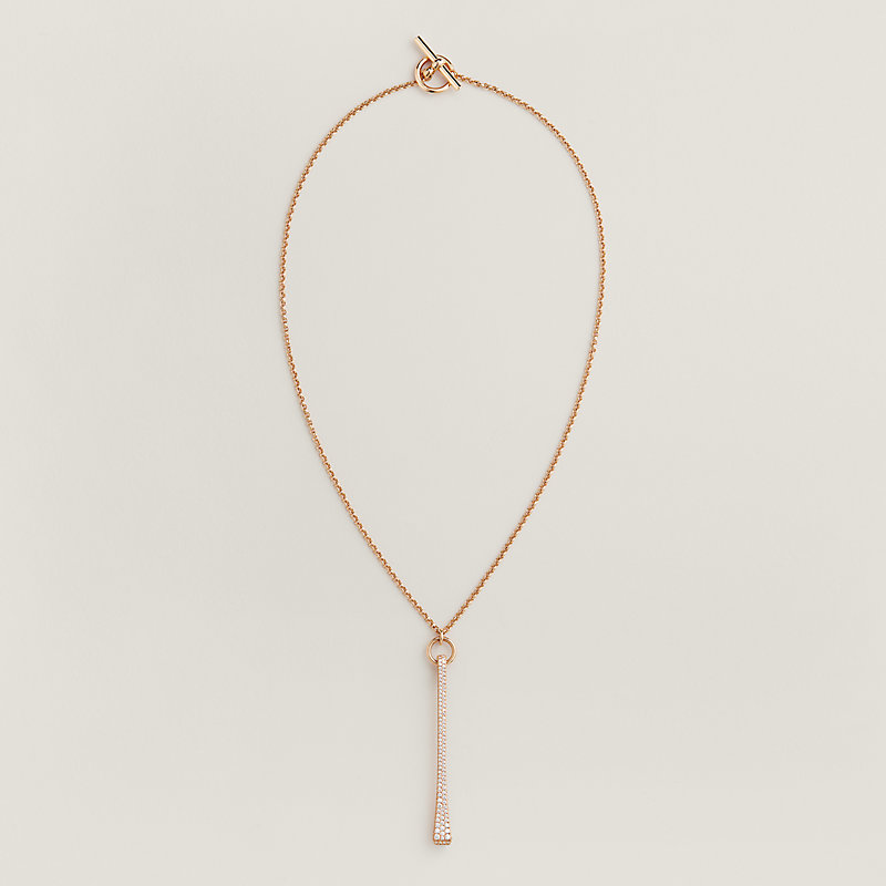 エルメス　クルー・ド・フォルジュ　ネックレス エルメス ロングネックレス ”クルー・ド・フォルジュ” シルバー 【新品